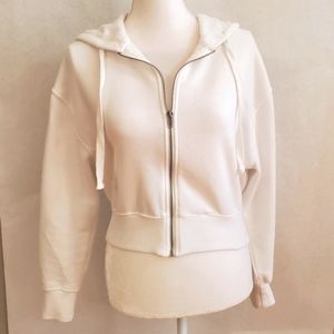 White Zip Up Hoodie